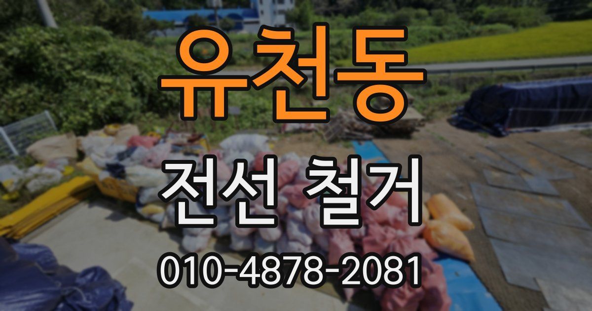 유천동 전선 철거