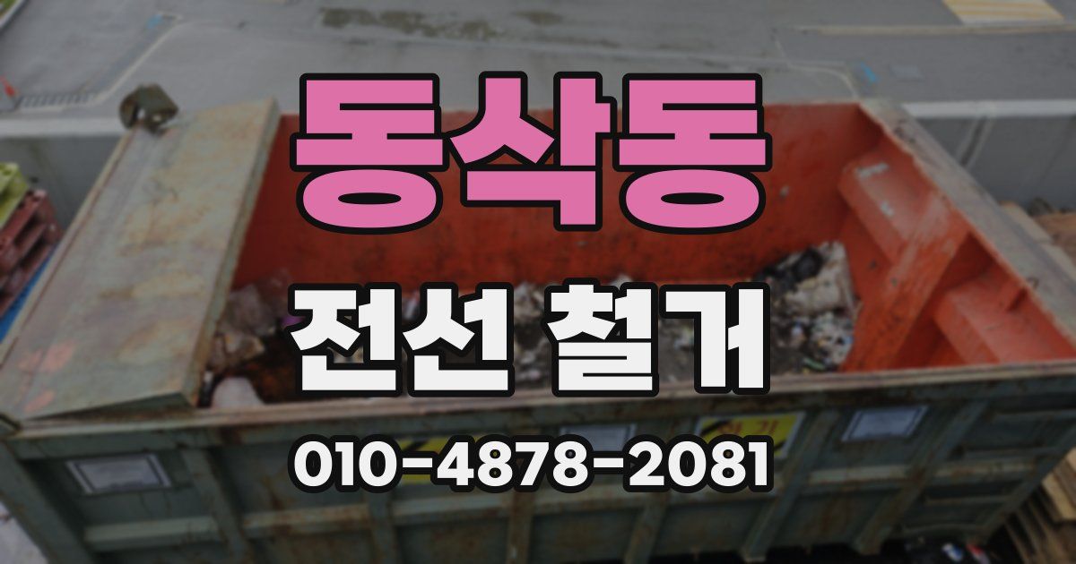 동삭동 전선 철거