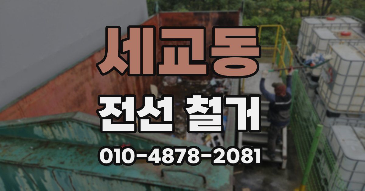 세교동 전선 철거