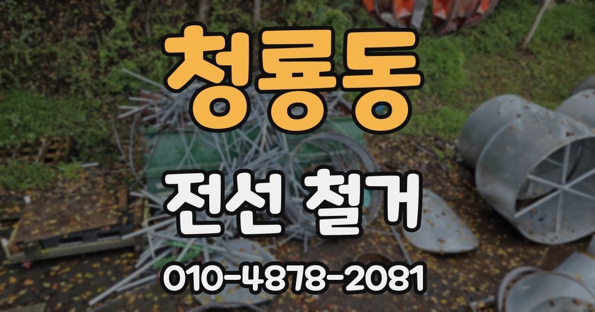 청룡동 전선 철거