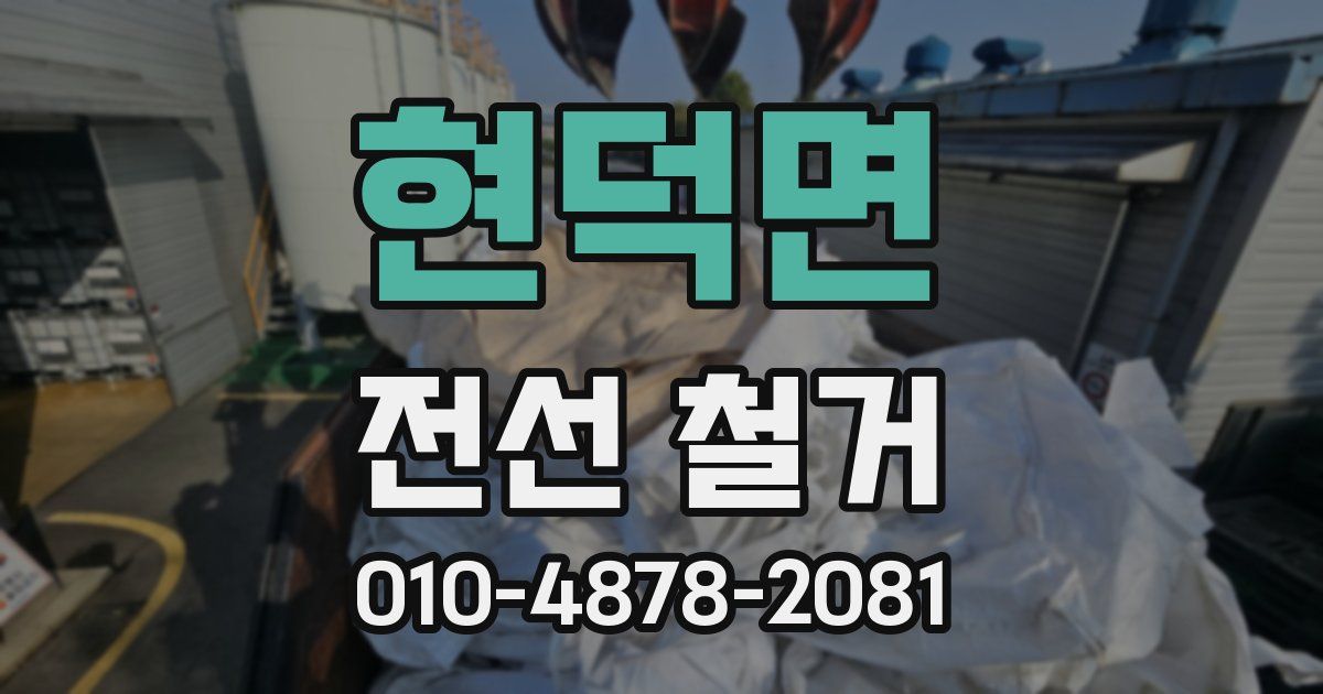 현덕면 전선 철거