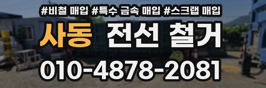 사동 전선 철거