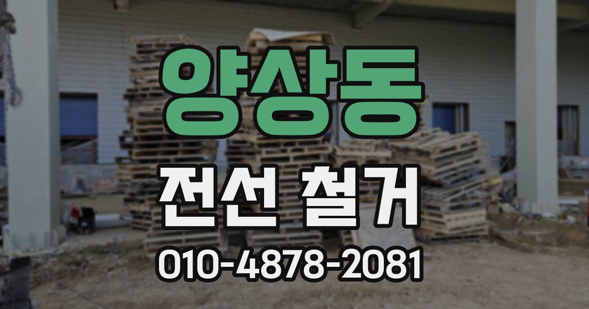 양상동 전선 철거