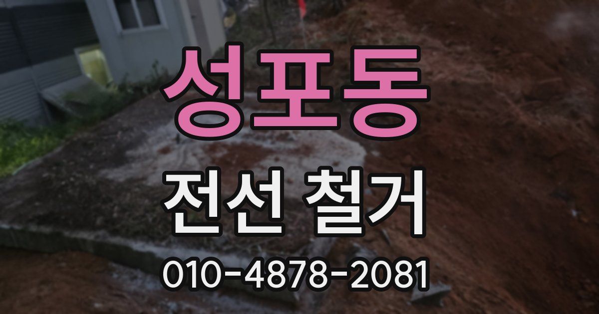 성포동 전선 철거