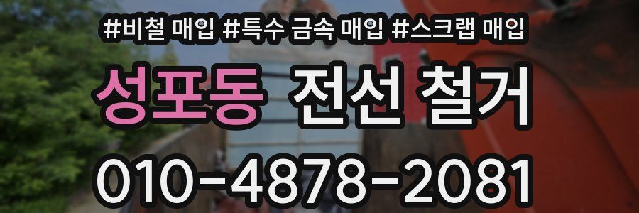 성포동 전선 철거