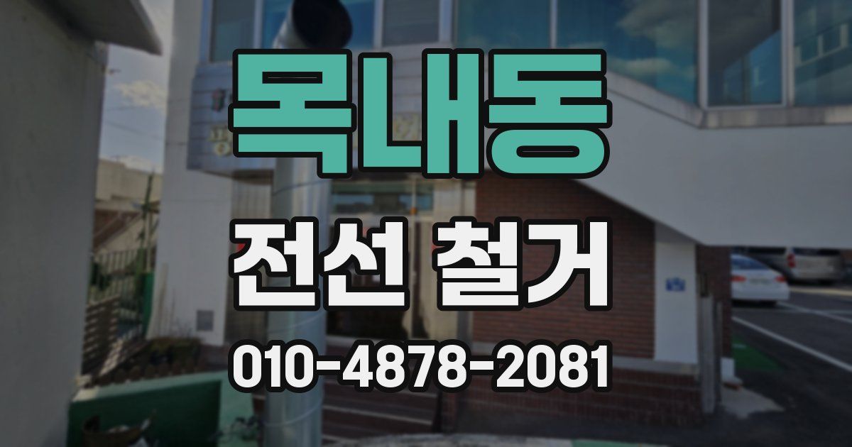 목내동 전선 철거