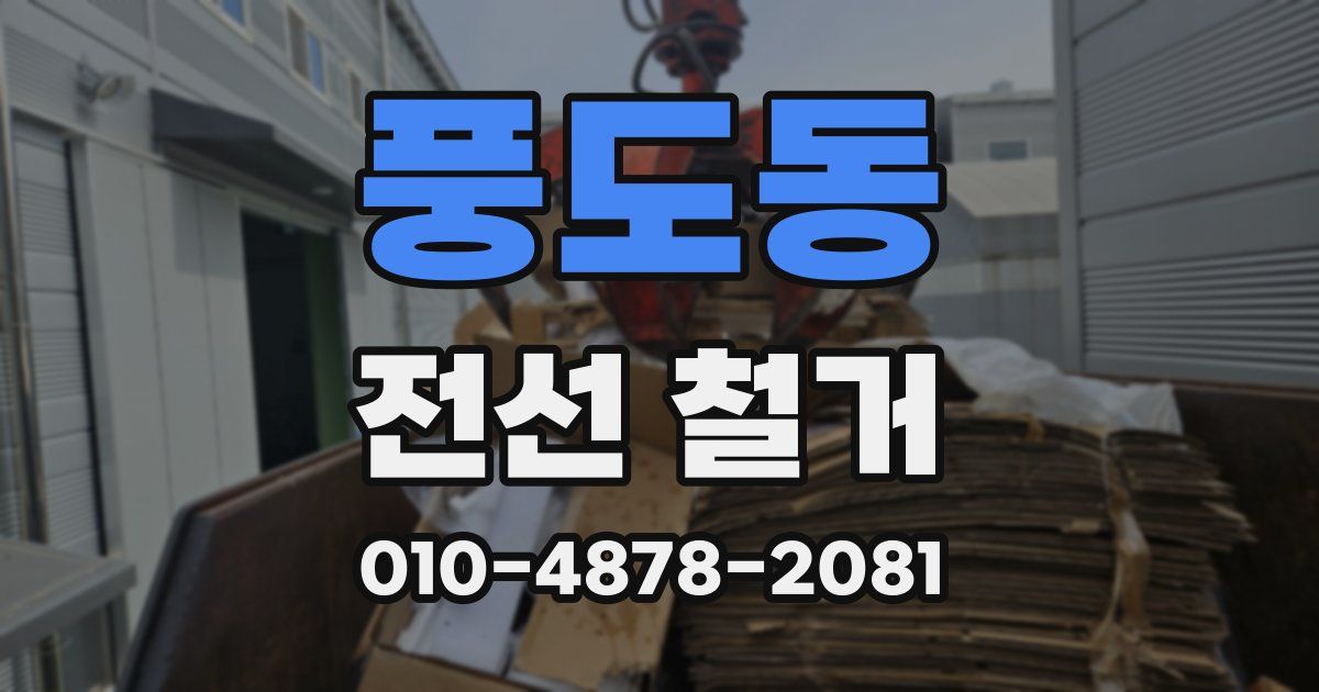 풍도동 전선 철거