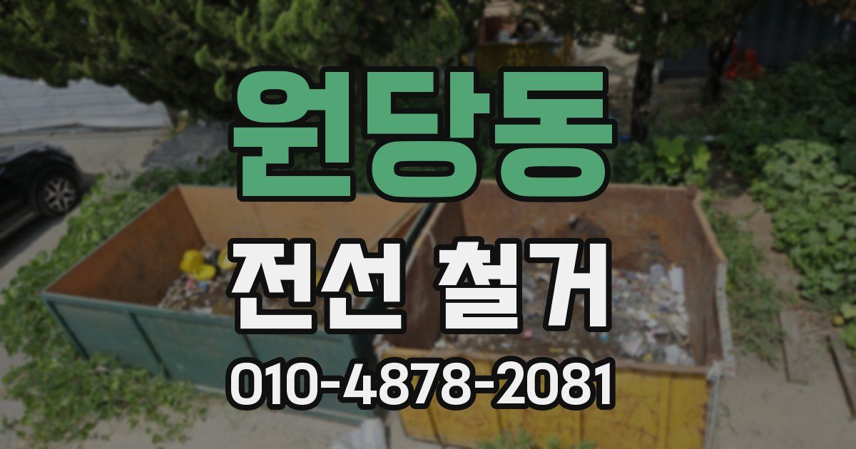 원당동 전선 철거