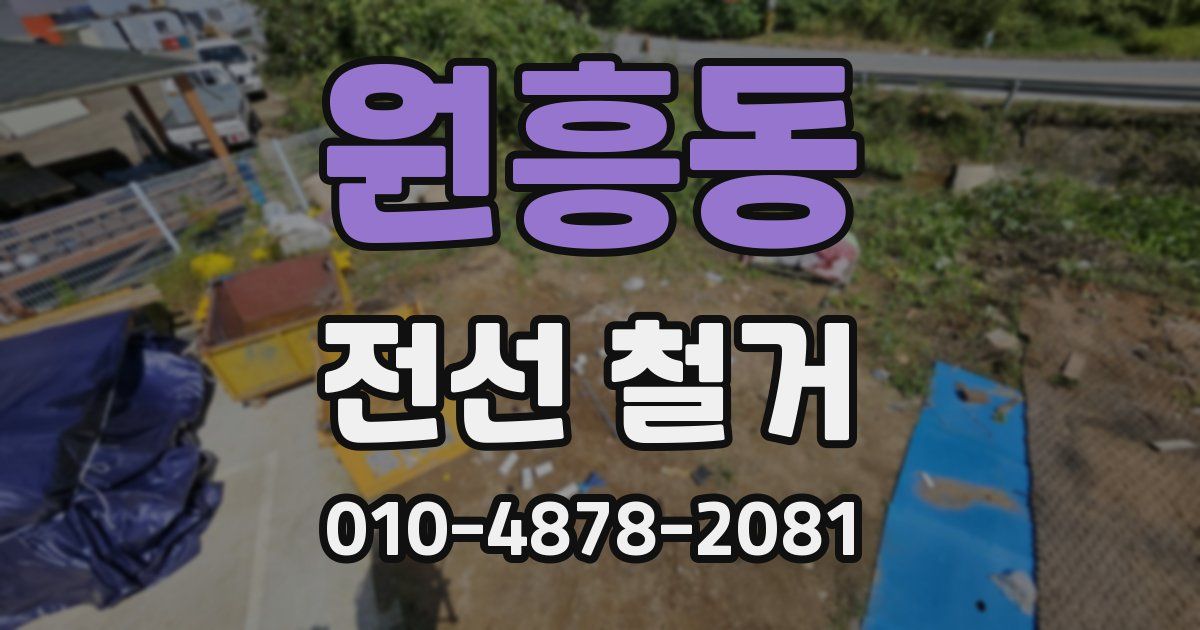 원흥동 전선 철거