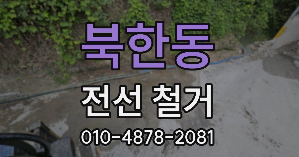 북한동 전선 철거