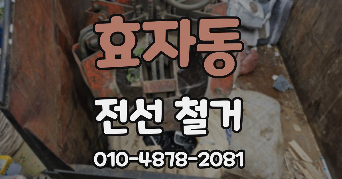 효자동 전선 철거