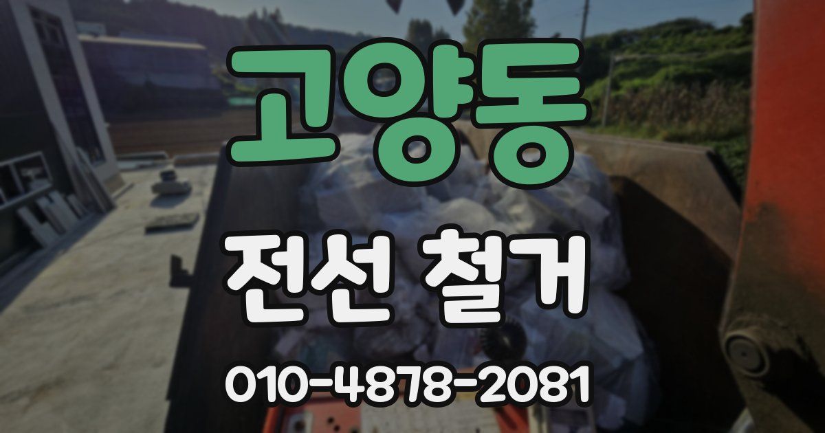 고양동 전선 철거