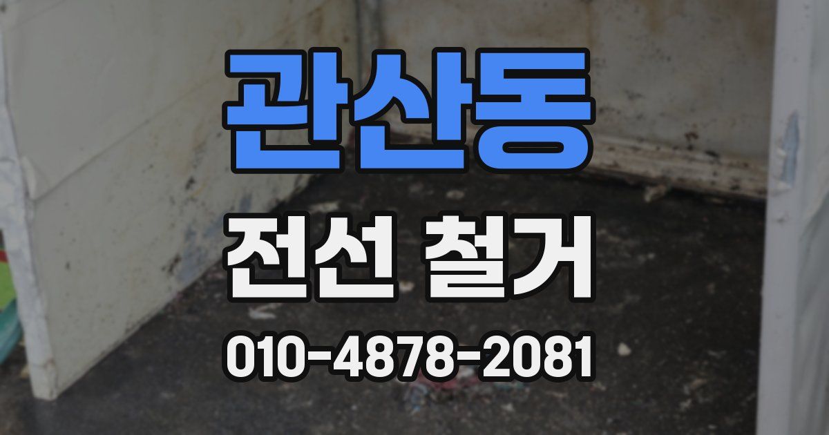 관산동 전선 철거