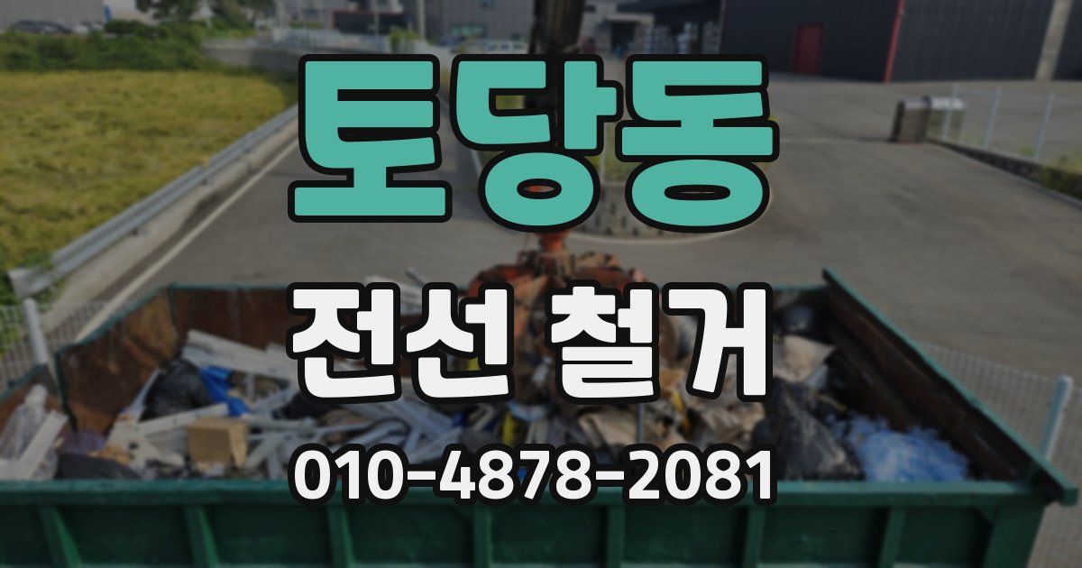 토당동 전선 철거
