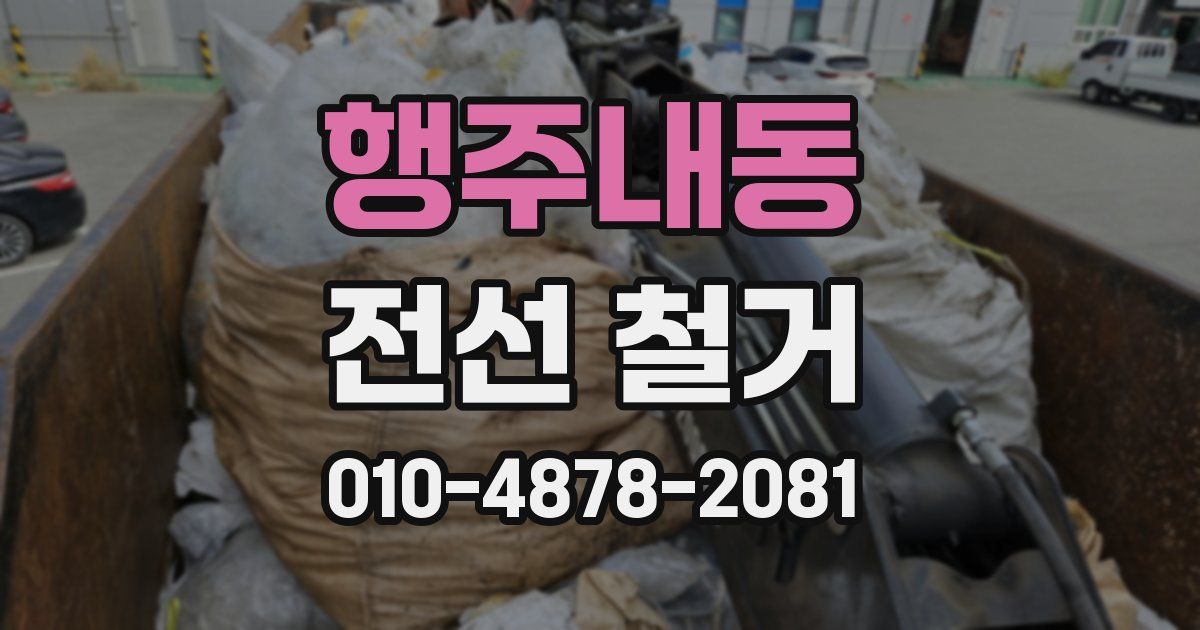 행주내동 전선 철거