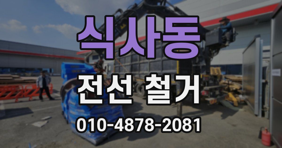 식사동 전선 철거