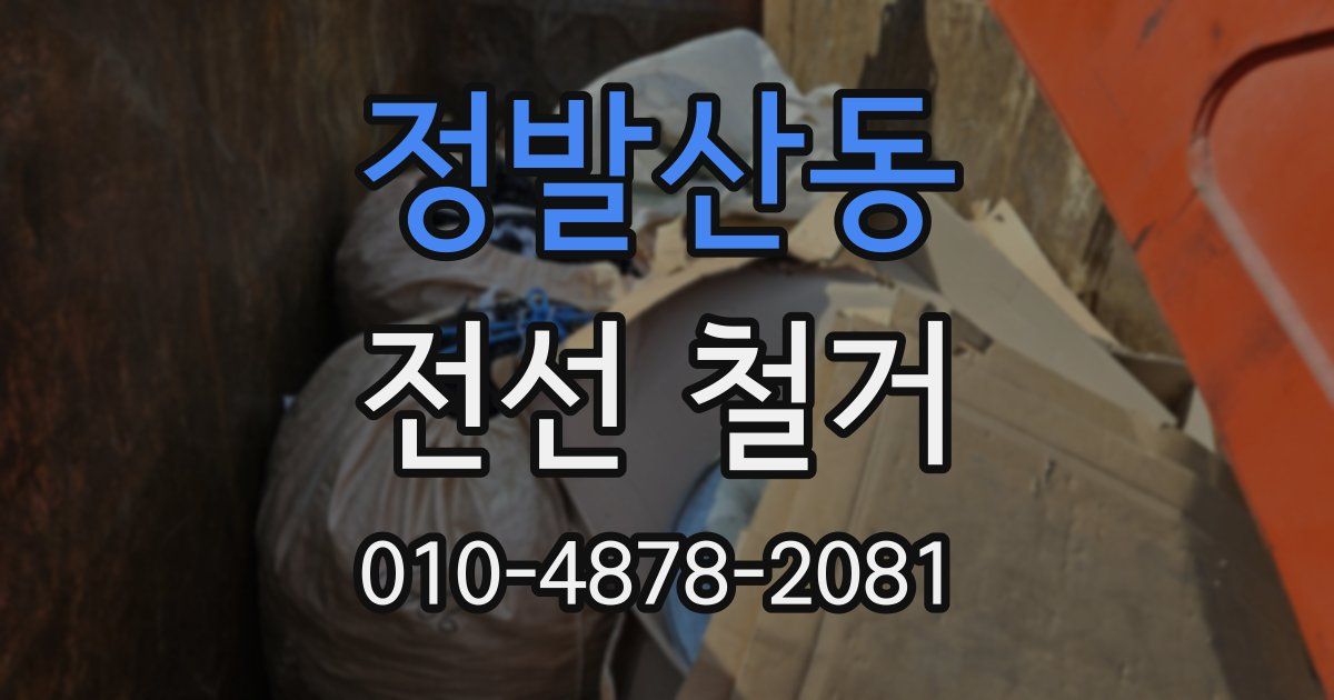 정발산동 전선 철거