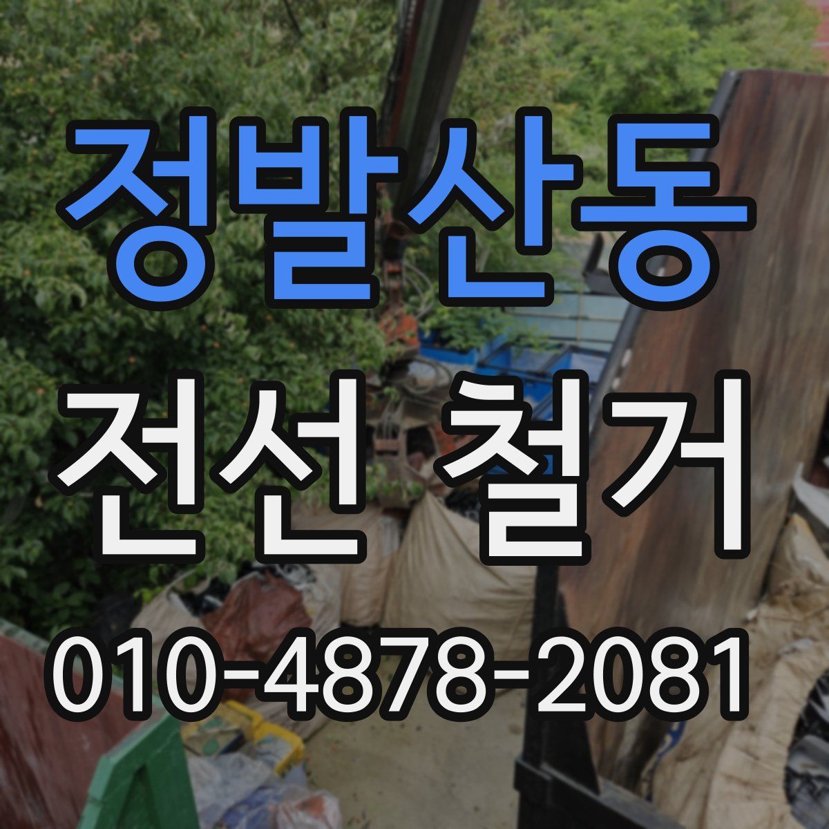 정발산동 전선 철거