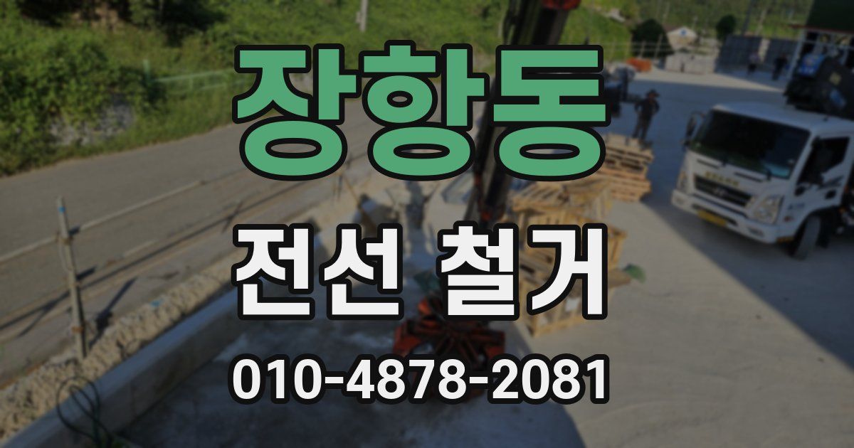 장항동 전선 철거
