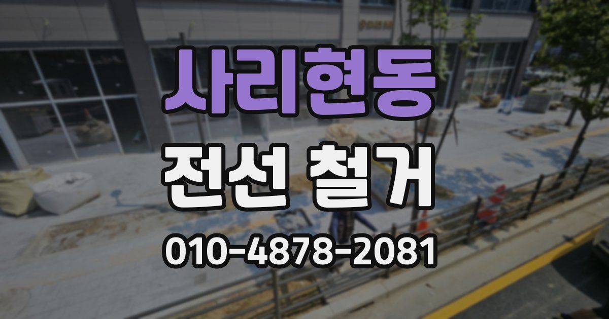 사리현동 전선 철거