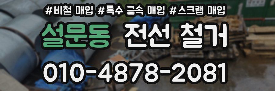 설문동 전선 철거