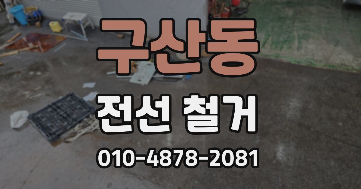 구산동 전선 철거