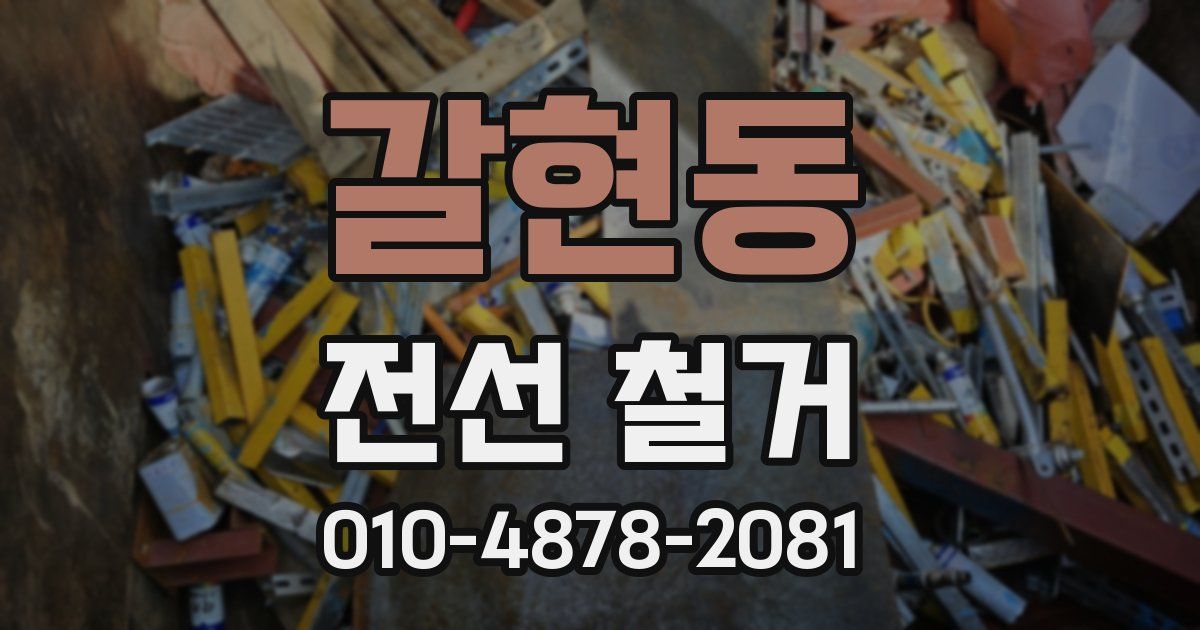 갈현동 전선 철거