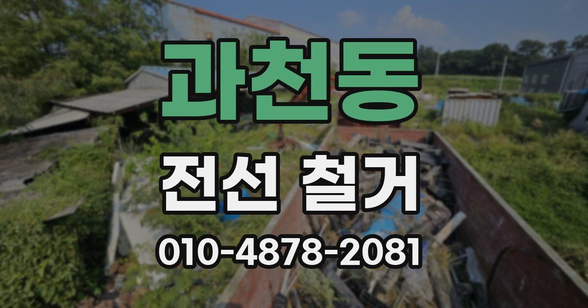 과천동 전선 철거