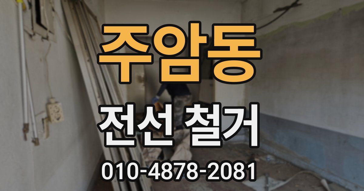 주암동 전선 철거