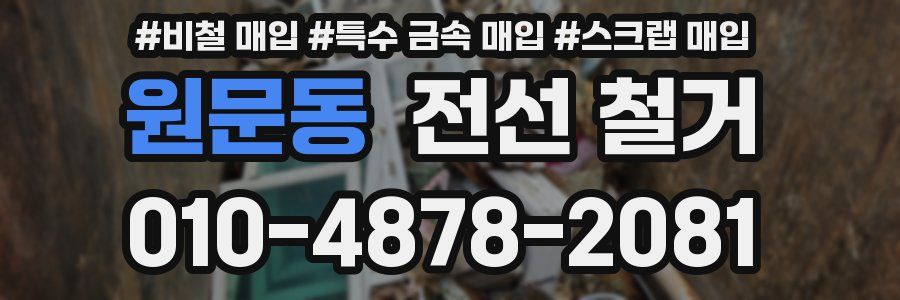 원문동 전선 철거
