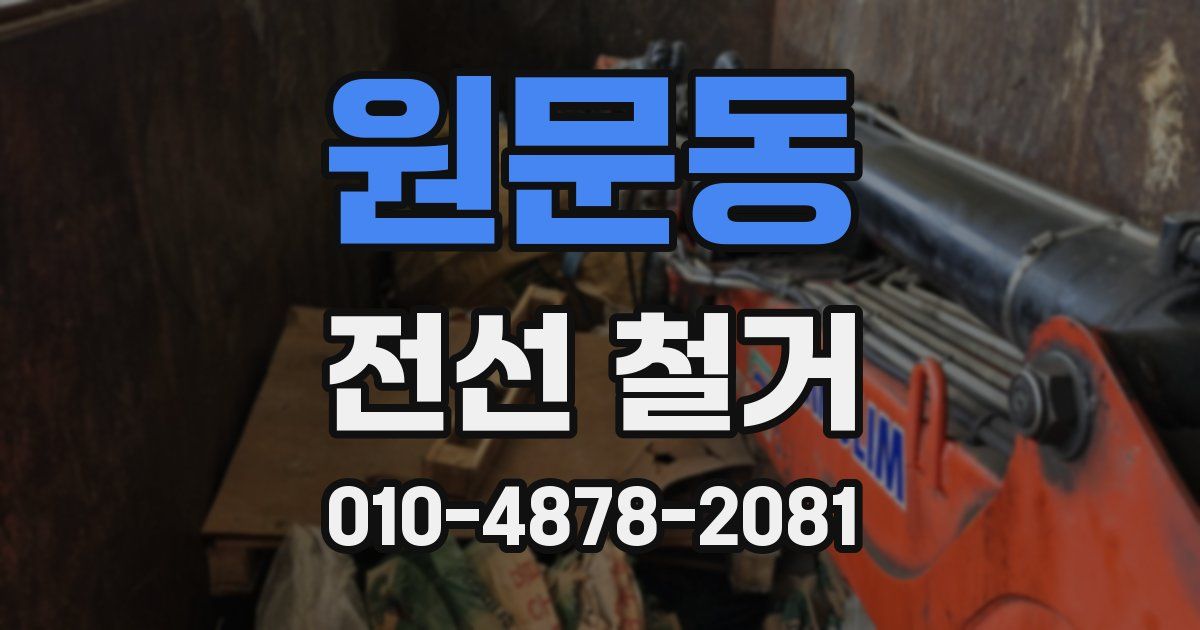 원문동 전선 철거