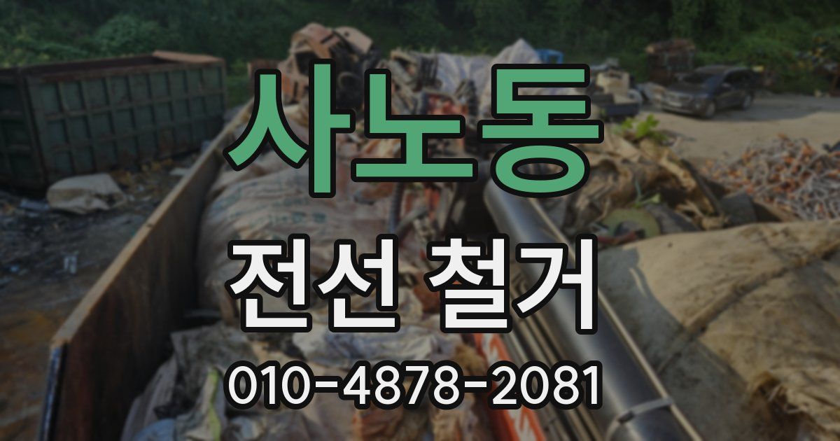사노동 전선 철거