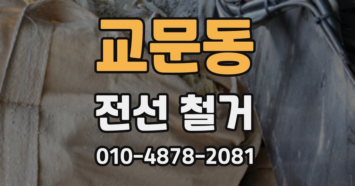 교문동 전선 철거