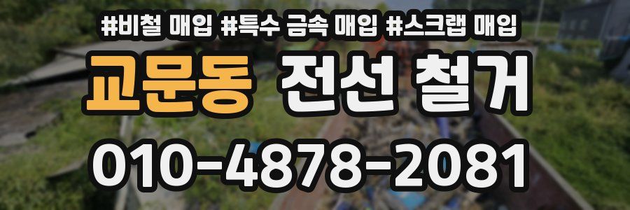 교문동 전선 철거
