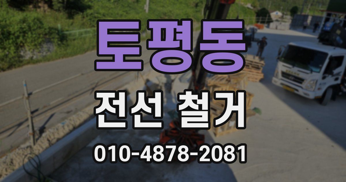 토평동 전선 철거