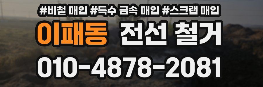 이패동 전선 철거