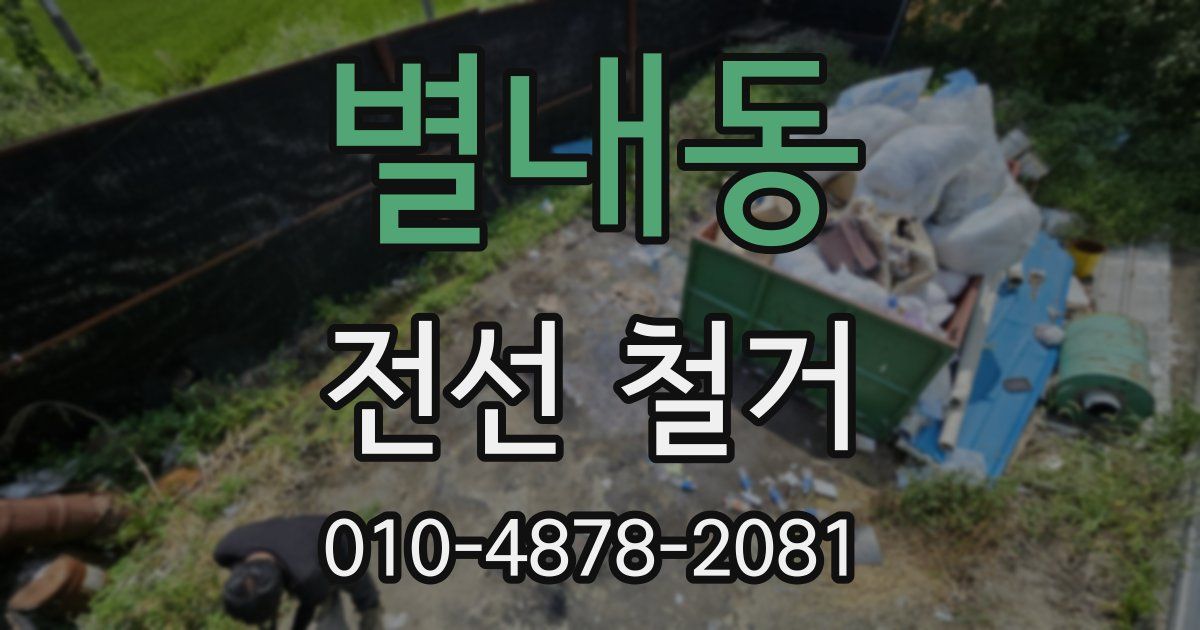 별내동 전선 철거