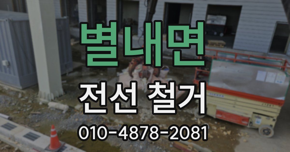 별내면 전선 철거