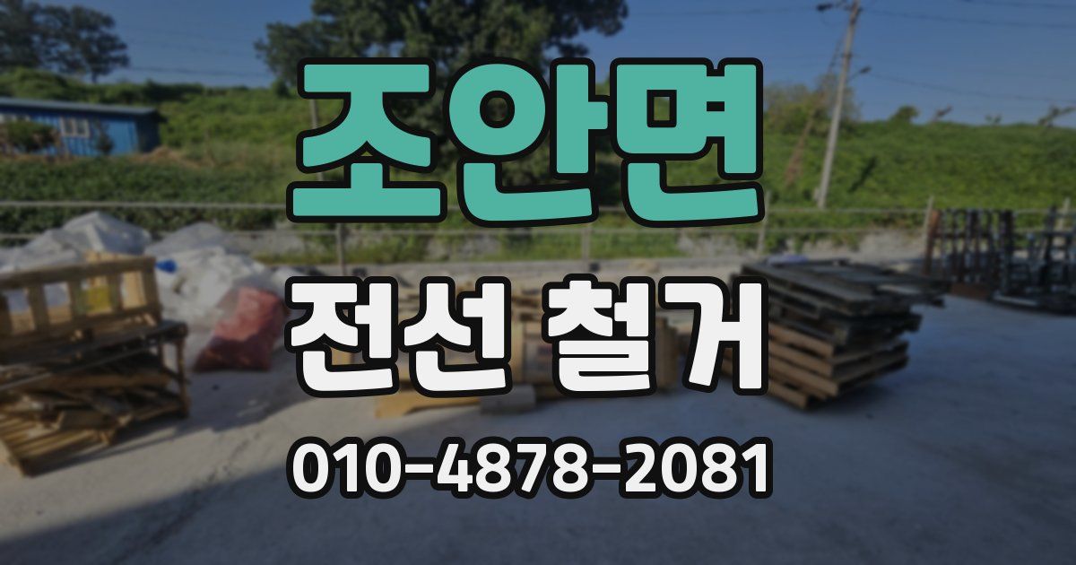 조안면 전선 철거