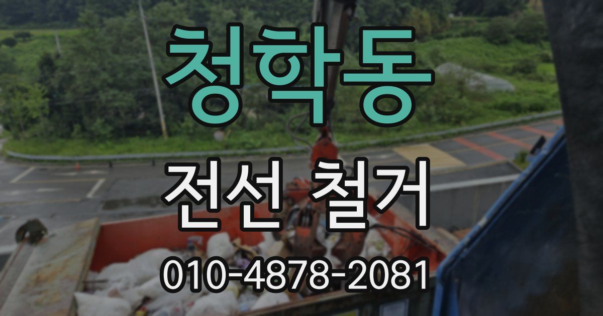청학동 전선 철거