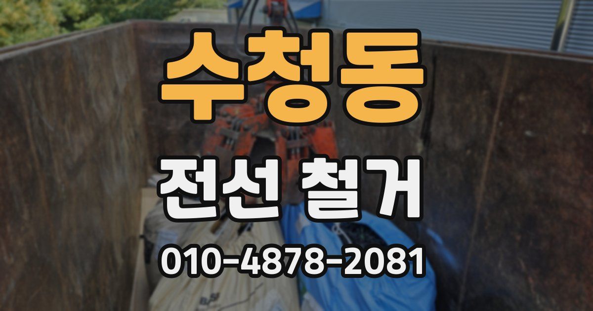 수청동 전선 철거