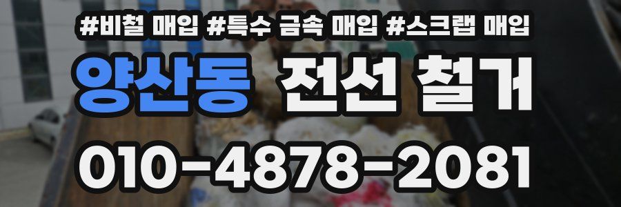 양산동 전선 철거