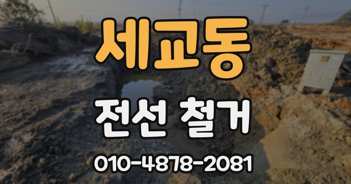 세교동 전선 철거