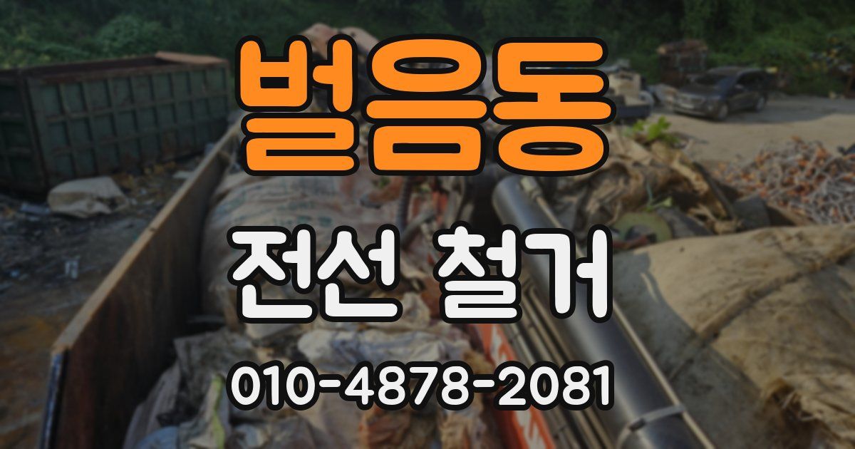 벌음동 전선 철거