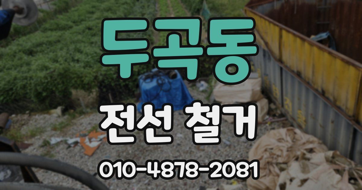 두곡동 전선 철거