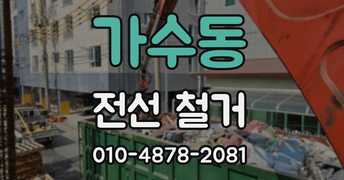 가수동 전선 철거