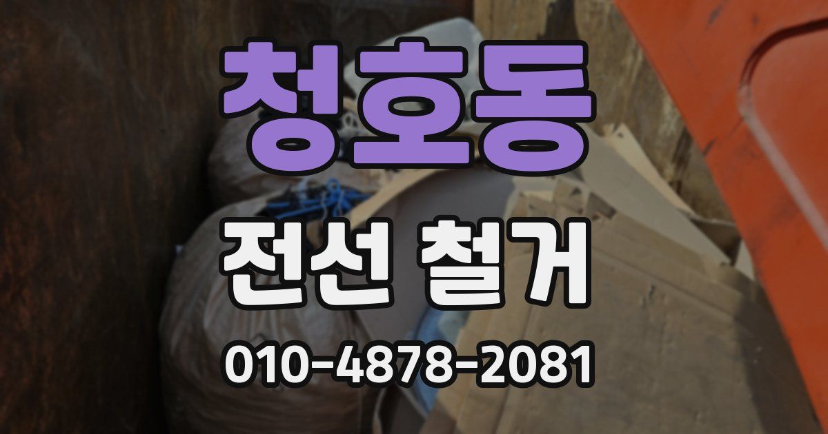 청호동 전선 철거