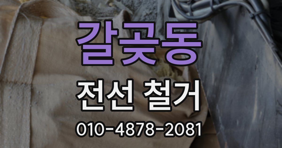 갈곶동 전선 철거