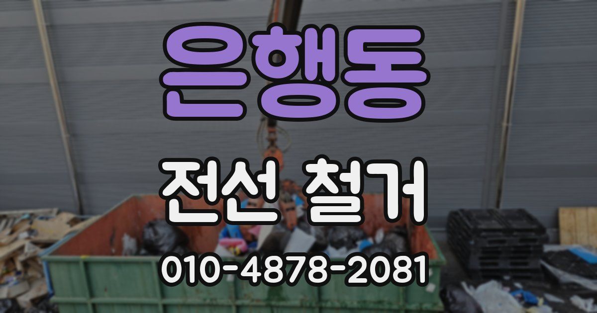 은행동 전선 철거