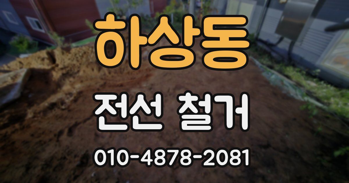 하상동 전선 철거